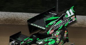 Outlaw Sprint Car Will Roost Dirt with Arctic Cat on the Door and Steve Kinser at the Wheel