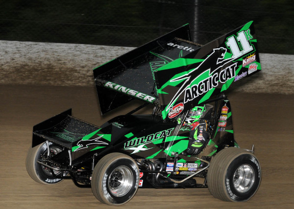 Outlaw Sprint Car Will Roost Dirt with Arctic Cat on the Door and Steve Kinser at the Wheel