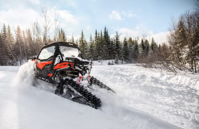 CAN-AM MAVERICK BREAKS FREE FROM THE SHACKLES OF WINTER WITH NEW APACHE TRACK KIT
