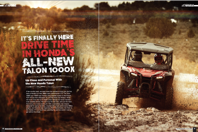 IT’S FINALLY HERE, DRIVE TIME IN HONDA’S ALL-NEW TALON 1000X