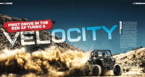 ATV WORLD’S FIRST DRIVE IN THE RZR XP TURBO S VELOCITY