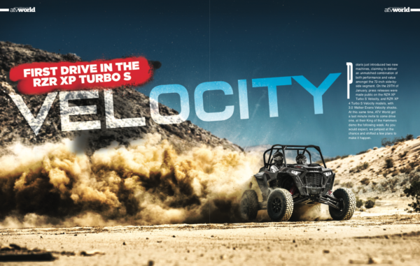 ATV WORLD’S FIRST DRIVE IN THE RZR XP TURBO S VELOCITY