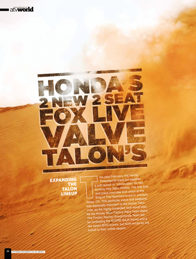 HONDA’S 2 NEW 2 SEAT FOX LIVE VALVE TALON’S